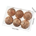 thumbnail image 3 of hulanddfd Christmas Tree Ball Ornament Set - 6Pcs Khaki Shatterproof Xmas Hanging Balls, Christmas Hanging Pendant for Tree Wreath and Wedding Holiday Party Decor 6cm/2.36", 3 of 6