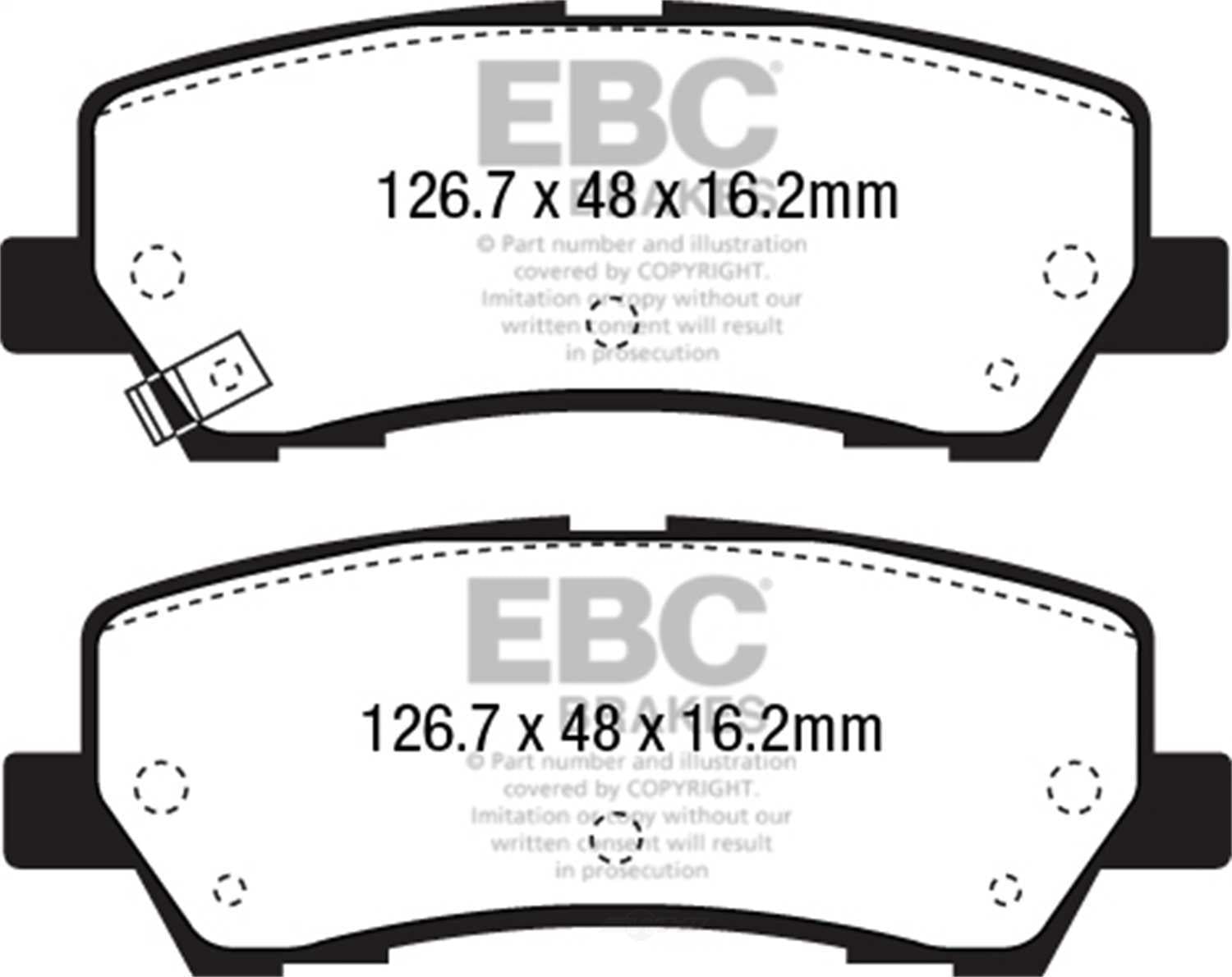 EBC Brakes Bluestuff NDX Trackday Brake Pad Set Fits select: 2015-2022 FORD MUSTANG, 2023 FORD MUSTANG GT
