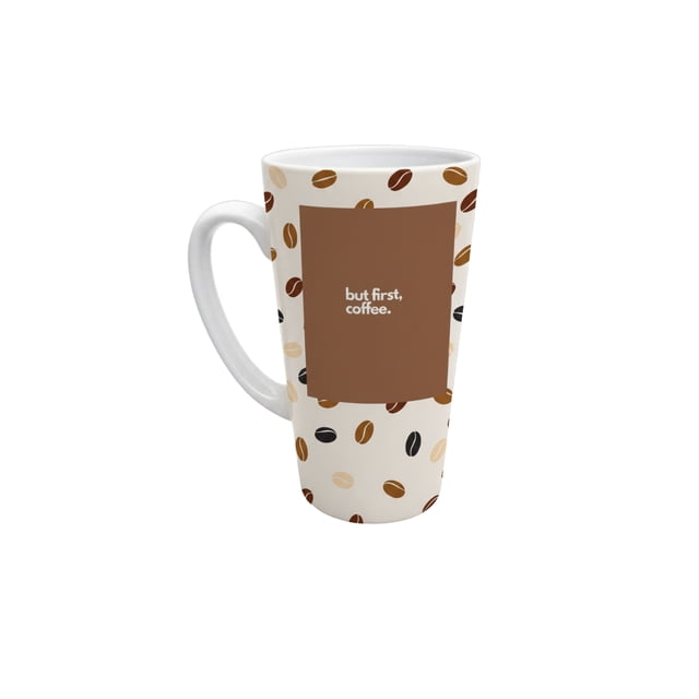 Taza de cerámica 502 ml diseño café decorativo