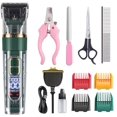 thumbnail image 1 of Professional, low-noise IPX7 waterproof dog clippers, suitable for long and thick coats, complete pet grooming set, green., 1 of 1