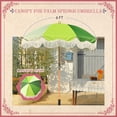 thumbnail image 2 of LAGarden 6 Ft Fringe Umbrella Replacement Canopy Top Cover Outdoor Patio Green, 2 of 6