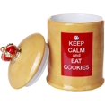 thumbnail image 2 of Pacific Giftware Keep Calm and Eat Cookies Ceramic Cookie Jar with Air Tight Lid 8.75 inch Tall, 2 of 2