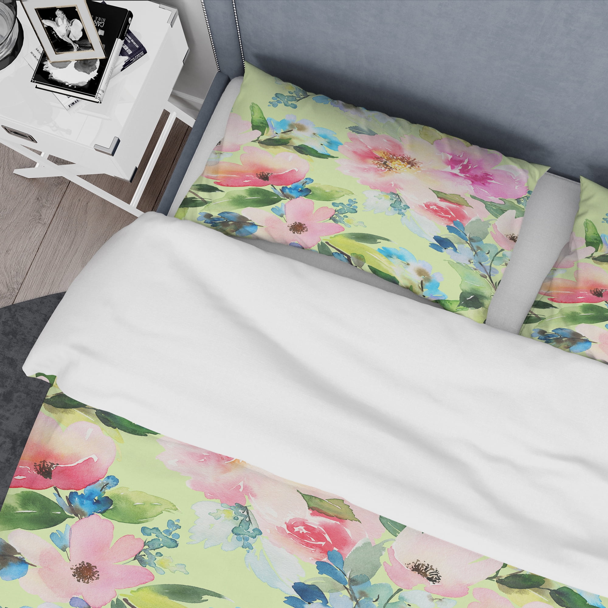 Designart 'Floral Botanical Retro IV' Mid-Century Modern Duvet Cover Set