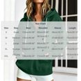 thumbnail image 5 of Hoodies for Women Button Collar Drawstring Sweatshirt Hooded Tops Long Sleeve, Fleece Lined, Pullover Hoodie, Kangaroo Pocket, Fall Outfits Winter Clothes 2026, Casual Travel Workout Outdoor, 5 of 7
