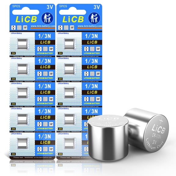 LiCB 10 Pack CR1/3N Battery 3V Lithium CR 1/3N Batteries