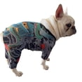 thumbnail image 2 of Yardvibe Dog Tattoo Print Jumpsuit, 14.2" Stylish Full-Body Pet T-Shirt for French Bulldog Pug Corgi Pitbull, 4-Legged Dog Outfit for Small Medium Breeds, All-Season (XL), 2 of 9