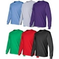 thumbnail image 7 of BILLIONHATS 6 Pack Big & Tall Long Sleeve Colorful T-Shirts for Mens Cotton - Crew Neck Bulk Tees Wholesale Packs, 7 of 7
