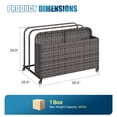 thumbnail image 7 of Sunmthink Outdoor Poolside Storage Cart with Wheels, 3-Tier Wicker Towel & Toy Organizer for Pool, Gray, 7 of 7