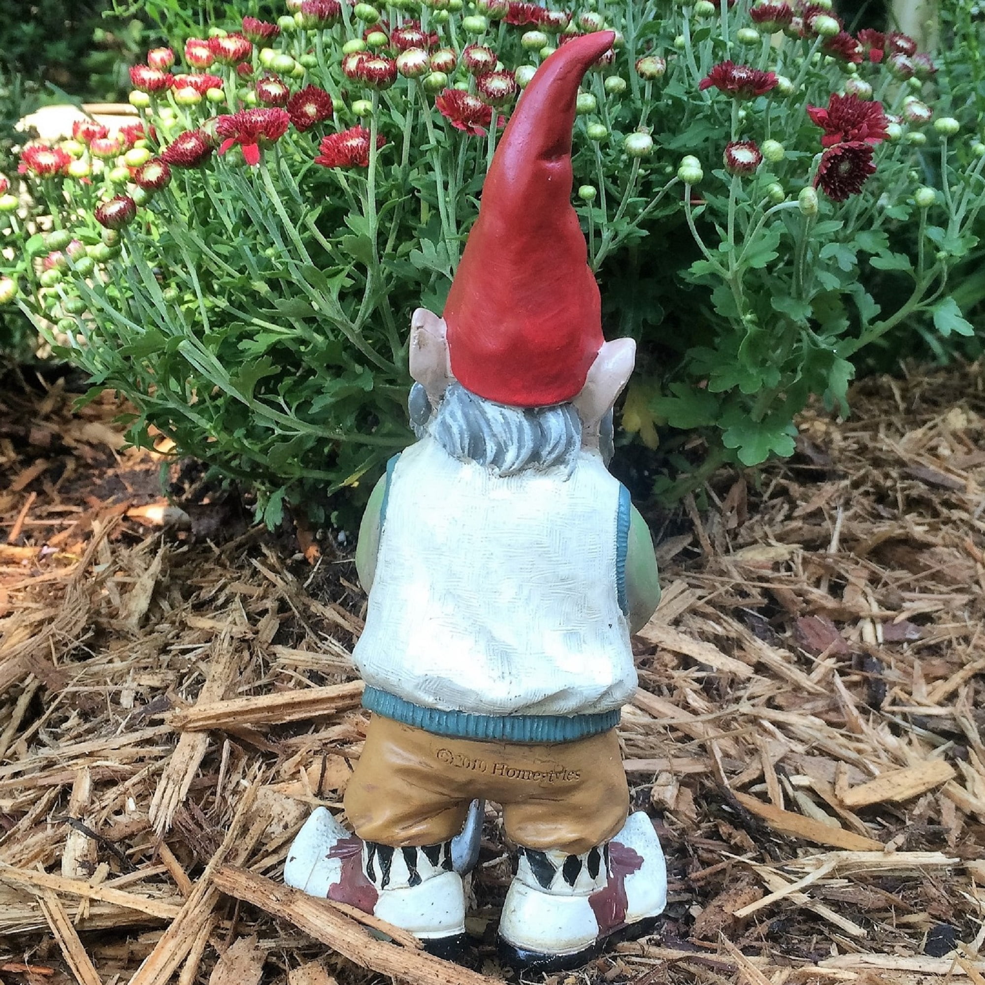 Homestyles Greg the Golfer Holding Golf Club & Golf Ball Garden Gnome Outdoor Statue 8.5"H