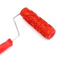 thumbnail image 2 of VONKY 7-Inch Assorted Embossed Pattern Painting Roller with Plastic Handle 14 Red Type 1, 2 of 6