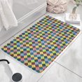 thumbnail image 3 of Diamond Checkerboard Checkered Flannel Non Slip Door Rugs,Washable Door Mats Indoor,Decorative Door Mats,Dirt-Resistant and Absorbent Doormat for Entrance,Bedroom,Kitchen,Bathroom,23.5"x16", 3 of 5