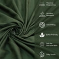 thumbnail image 4 of Earthy Threads Queen Sheet Set - 100% Organic Bamboo 4 Piece Set - Luxurious Silky & Soft - Cooling for Hot Sleepers - Hotel Luxury Bed Sheets - 16"inch Deep Pockets (Avocado Green Dobby), 4 of 9