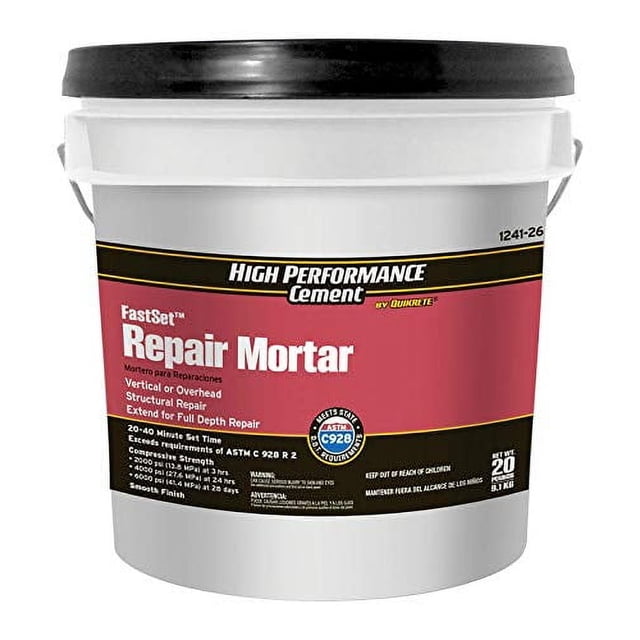 Mortero reparador Quikrete, 9 kg, cemento de alto rendimiento