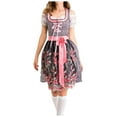 thumbnail image 2 of Njagoc3 Womens Short Sleeve Dirndl Dress, Oktoberfest & Folk Festival Wear, German Theme Party Outfit, 2 of 6