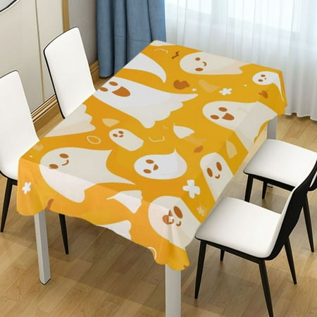 

ALAZA Ghost Halloween Rectangle Tablecloth Tablecover Dinning Table Cloth 60 x120
