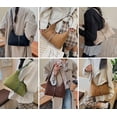 thumbnail image 6 of Sunyeur Womens Vintage Faux Suede Shoulder Bag, Trendy Dumpling Crossbody Handbag Hobo Bag Commuter Satchels, 6 of 6