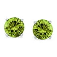 thumbnail image 2 of Bling Jewelry Womens 1Ct Round CZ Stud Earrings Sterling Silver 7MM Birth Month, 2 of 6