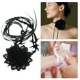 thumbnail image 3 of Unique Bargains 1 Pc Choker Necklace Delicate Rose Tie Wrap Around Wrist Bracelet Black Thorn, 3 of 6