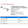 thumbnail image 2 of Front Right Rearward Control Arm - Compatible with 2007 - 2013 BMW 328i 2008 2009 2010 2011 2012, 2 of 2