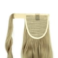 thumbnail image 5 of Drawstring Ponytail Hair Extension 20" 22" Curly Wavy Straight Hairpiece One Piece Ponytail Extension Long Pony Tails for Women(Natural Black/Dark Brown), 5 of 8