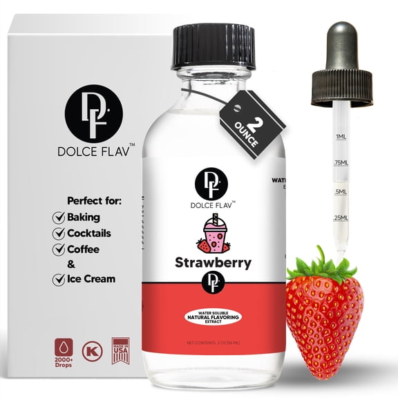 Dolce Flav - Strawberry Flavoring Water Soluble 2 oz