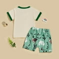 thumbnail image 5 of HCNTES Toddler Baby Boys Summer Clothes /Baseball/ Short Sleeve Crewneck Shirt Tops and Shorts Sets(18-24 Months,Green), 5 of 9