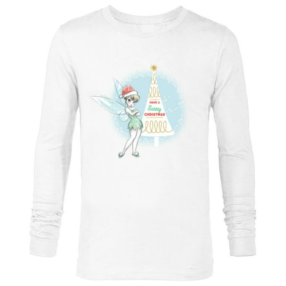 Disney Tinker Bell Sassy Christmas Holiday - Long Sleeve T-Shirt for Men - Customized-White
