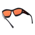 thumbnail image 4 of Womens Oversized Trendy Sport Thick Bevel Frame Wrap Plastic Sunglasses Black - Orange, 4 of 4