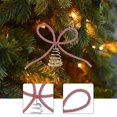 thumbnail image 6 of Bow Christmas Tree Topper Xmas Tree Top Decor Elegant Metal Construction for Holiday Living Room Parties, 6 of 9