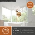 thumbnail image 4 of Olson 1 Light Brass Mid-Century Modern Wall Sconce Clear Globe Glass, 4 of 11