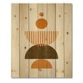 thumbnail image 3 of Designart 'Abstract Minimal Moon and Sun In Earth Tones I' Modern Print on Natural Pine Wood, 3 of 5
