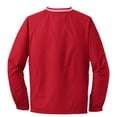 thumbnail image 2 of Sport-Tek JST62 Mens Tipped V Neck Raglan Wind Shirt, True Red & White - Extra Large, 2 of 2