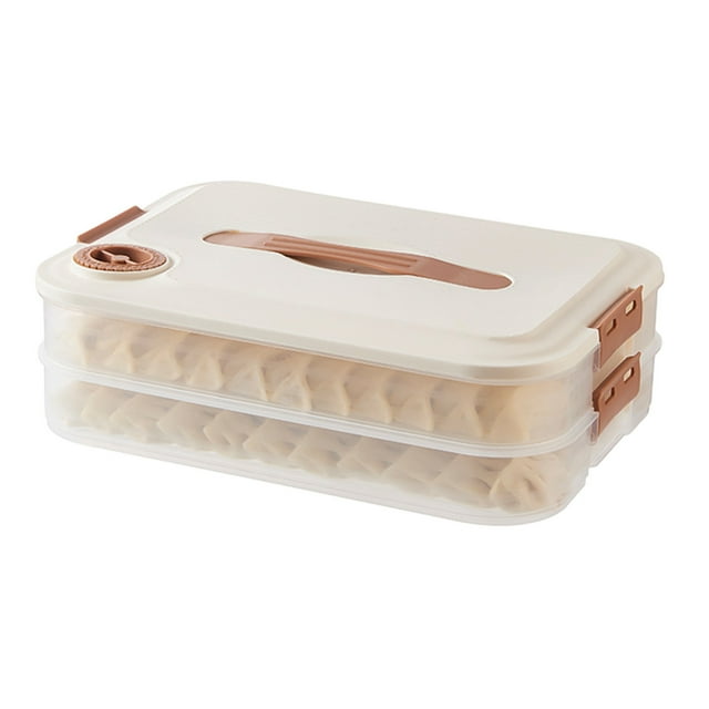 Contenedores de Almacenamiento de Alimentos 1-4 Capas de Contenedores de Almacenamiento de Alimentos, Cocina Y Nevera, Cajas Transparentes de Conservación de Alimentos, Cajas de Dumpling con Buenos Co