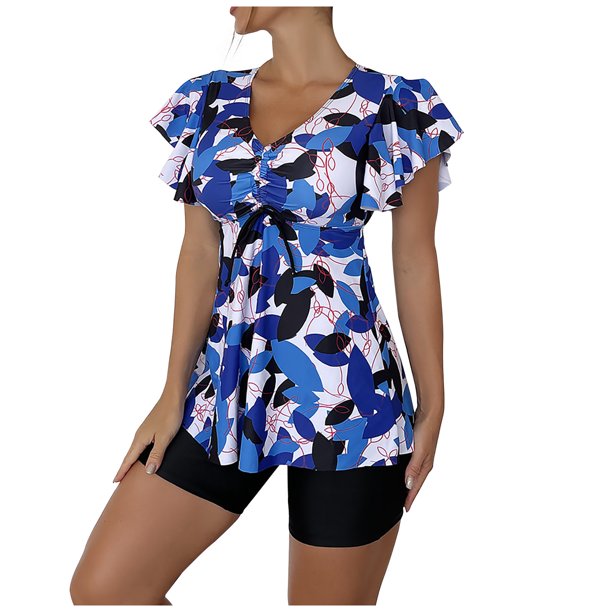 Elegante traje de baño informal con estampado de vendaje de cuerpo partido conservador para mujer OAVQHLG3B Store lin121212