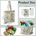 thumbnail image 2 of Paisley Print Reusable Canvas Tote Bag - Vintage Bohemian Ethnic Design with Colorful Floral, Artistic Retro Mandala-Inspired Art, Eco-Friendly Grocery Shopping Bag, 2 of 7