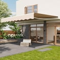 thumbnail image 2 of Ataucjin 10x8Ft Retractable Awnings for Patio,Outdoor Sunshade Shelter with Heavy Duty Aluminum Frame & UV Protection Fabric,Waterproof Adjustable Roll Out Awning for Deck, Porch, 2 of 7
