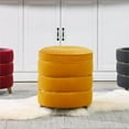 thumbnail image 4 of Jennifer Taylor Maison Midis Rond Accent Stockage Pouf Riche Jaune, 4 of 16