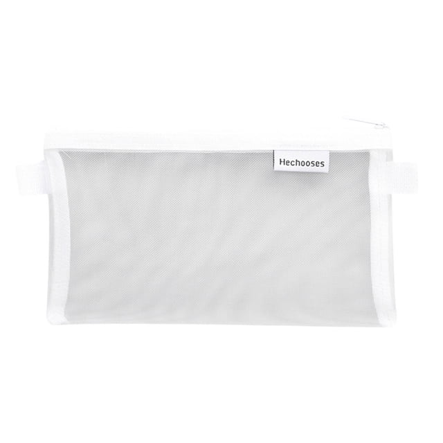 EARKITY Pencil Pouch , Trousse à Crayons en Maille de Nylon Transparente, Pochette à Stylos Transparente Multifonction avec Fermeture Éclair, Trousse de Maquillage, Sac de Rangement pour Papeterie pour la Maison le Bureau les Fournitures Scolaires les Cosmétiques Accessoires de Voyage