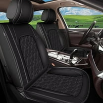 LAONNVIR Front Seat Covers for Cars Leather Waterproof Universal Fit for Ford Escape 2001-2024 (2 Seats,Black)