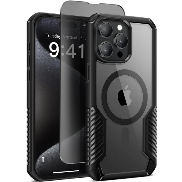 Funda MOBOSI para iPhone 15 Pro Max con protector de pantalla