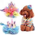 thumbnail image 4 of Pet Cap Colorful Photo Props Adjustable Pet Princess Mesh Crown Headdress for Pet Birthday, 4 of 8
