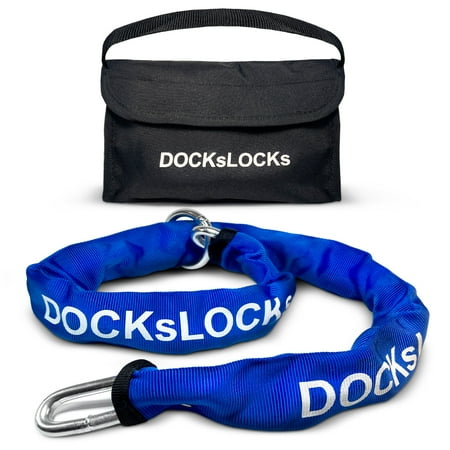 

DocksLocks Cinch Style Security Chain Heavy Duty Weatherproof and Cut Proof Chrome Alloy Carbon Steel (3ft 6ft or 10ft)