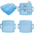 thumbnail image 7 of 3 Tier Stackable Adjustable Compartment Slot Bead Craft Jewellery Tool Storage Organiser Snap-Lock Tray Container, with 18 Compartments, Casewin Container Box Mix Color, 7 of 7