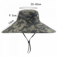 thumbnail image 2 of Chapeau de Soleil pour Homme, Chapeau Bob à Grand Bord pour Homme, Chapeau de Chasse Chapeau Bob de Pêche, Convient au Camping, à la Pêche, à la Randonnée (Vert Militaire) S057, 2 of 5