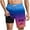Blue, variant on Men's 2-in-1 Swim Trunks Gradient Palm Tree Graphic 7" Inseam Above Knee Board Shorts Quick Dry Tropical Beach Short Pants for Surf & Vacation