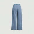 thumbnail image 6 of ManxiVoo Womens Straight Leg Corduroy Pants In A Wide Relaxed Fit For Autumn And Winter Casual Style Featuring Practical Pockets And A Long Silhouette XXL Size Light Blue, 6 of 7