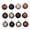Bronze/Brown/Champagne, variant on 24-Count Burgundy Ball Shatterproof Christmas Ornaments, 2.8", by Holiday Time