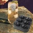thumbnail image 4 of Skull Ice Tray, Silicone Ice Mold, 6-Cavity Skull-Shaped Ice Cubes Maker, Flexible Food-Grade Silicone, Slow-Melting Ice Cubess for Whiskey, Cocktails, Parties, Bars, Durable Leak-Proof Design, 4 of 9