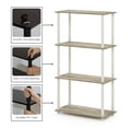 thumbnail image 3 of Furinno Turn-N-Tube Toolless Assembly Storage Shelves, 4-Tier Oak Book Shelf, Open Storage Booshelf, for Organization and Storage, Living Room, Home Office, Bedroom, Light Oak, 3 of 4