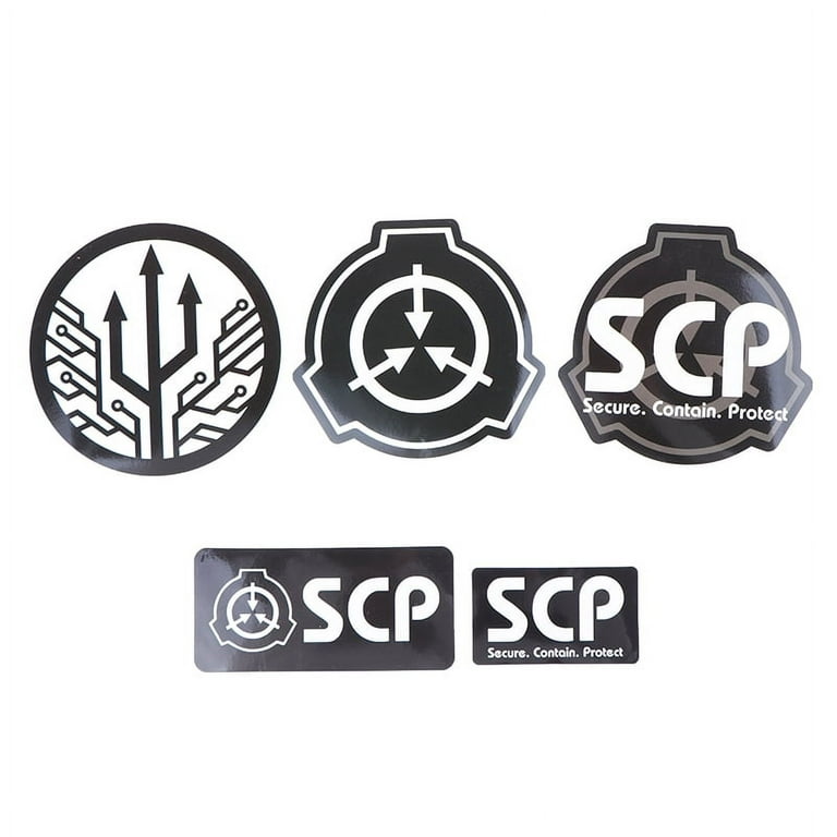 SCP Foundation Logo - White on Black Flask
